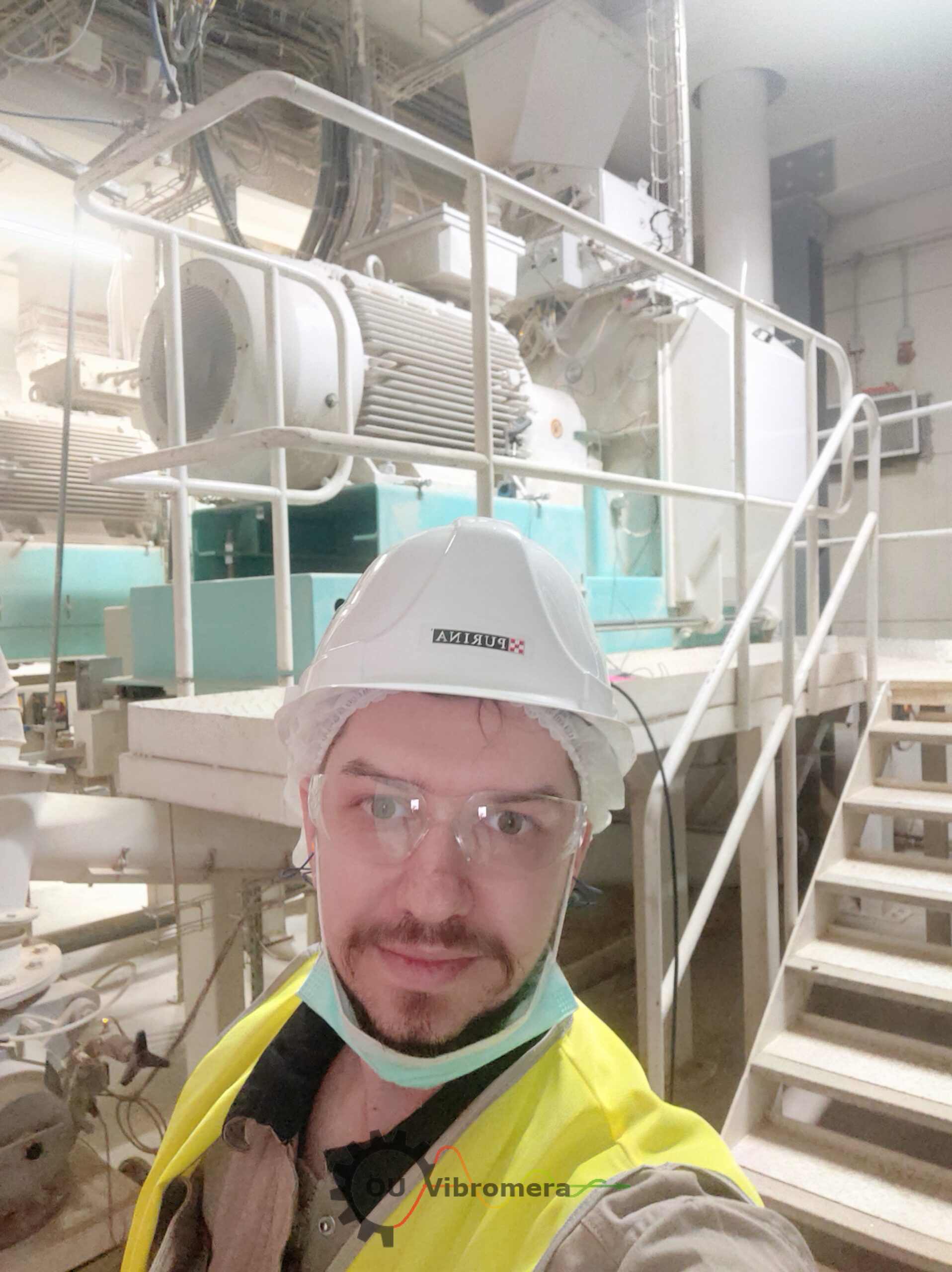 Equilibrado de una trituradora en una planta de Nestlé: configuración del equipo para el diagnóstico de vibraciones